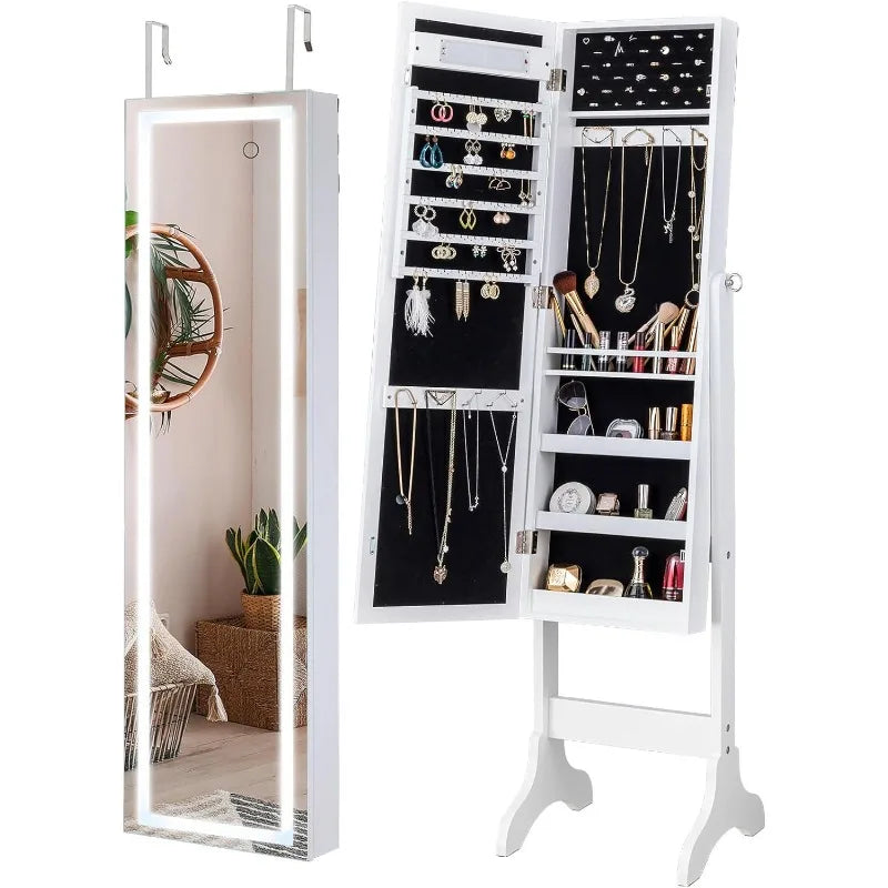 Full length Mirror  and Jewelry Cabinet with Lights