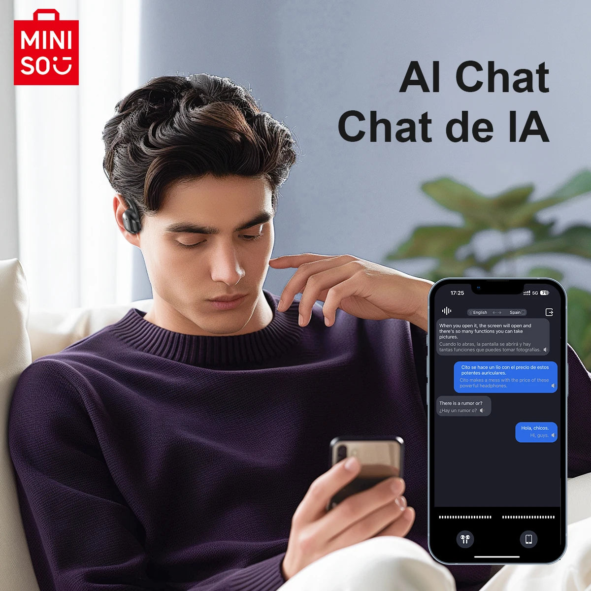 MINISO MS162 Wireless Bluetooth Translation Earbuds